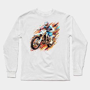 Moto Racing Fast Speed Competition Abstract Long Sleeve T-Shirt